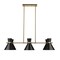 Z-Lite Soriano 6 Light Chandelier, Matte Black & Heritage Brass 728-6L-MB-HBR - alternate 4